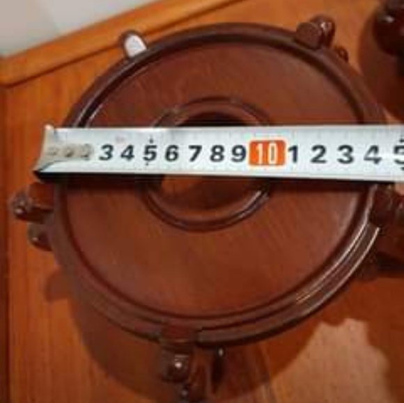 Rosewood Fish Bowl Planter Stand 5" (14.5CM) NEW - Picture 4 of 4